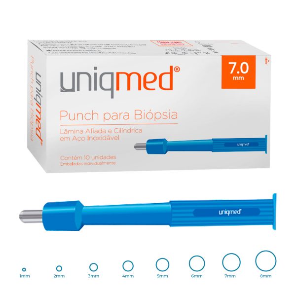 PUNCH UNIQMED 7mm, Anvisa: 80155479021 - Lote: FG0085, Val: 01/27